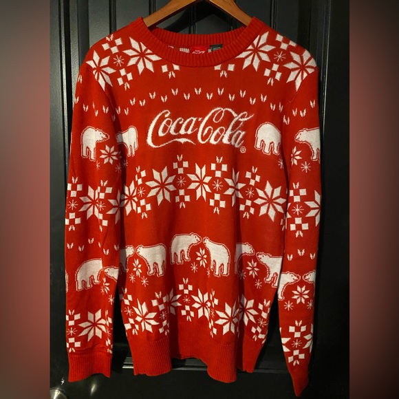 Coca Cola Sweaters Unisex Coca Cola Classic Polar Bear Christmas